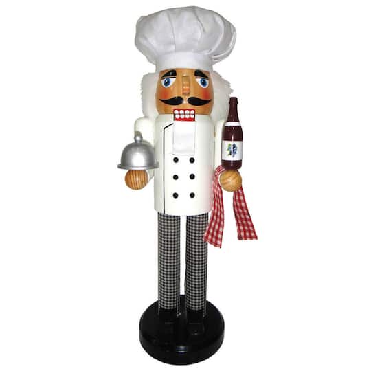 Santa's Workshop 14" Chef Nutcracker By Santasworkshop in White | 4" x 4.5" x 14" | Michaels®